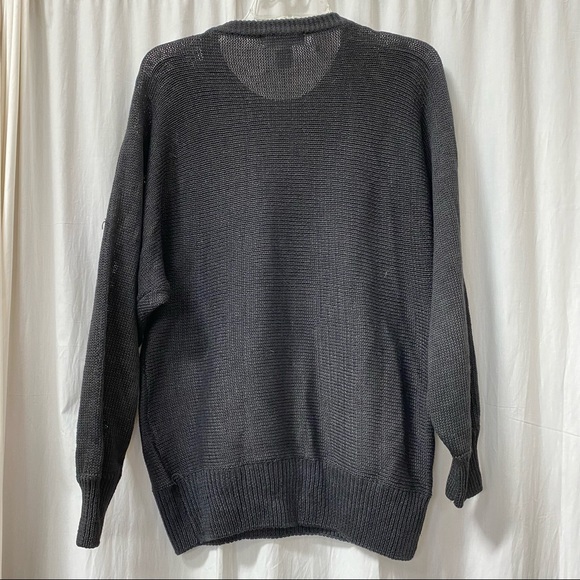 Vintage Glam Black Gold Metallic Beads & Jewels Embellished Beaded Sweater M - Picture 2 of 7